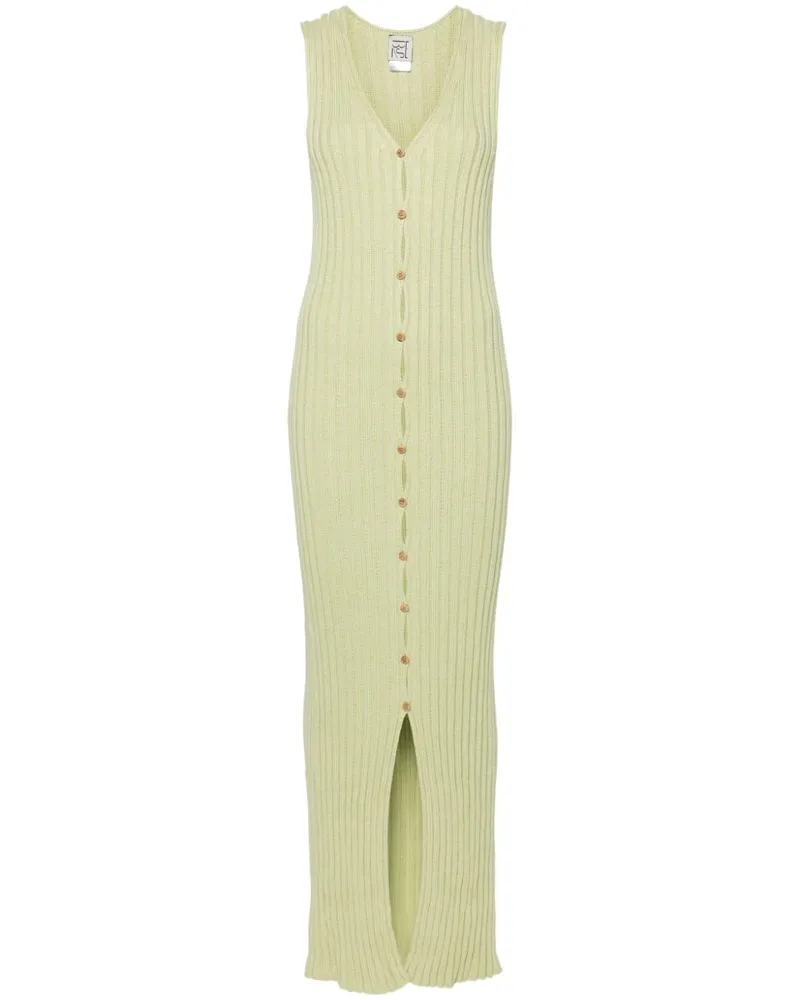 Baserange Geripptes Loulou Maxikleid - Grün Grün