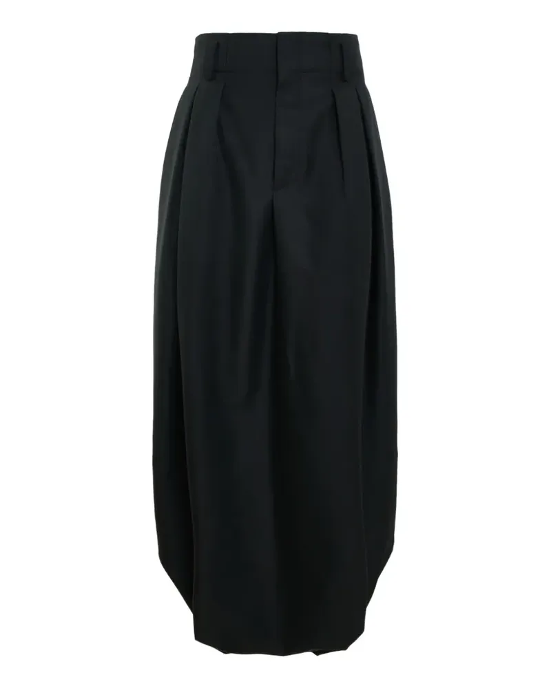 Comme des Garçons pleated balloon midi skirt - Schwarz Schwarz