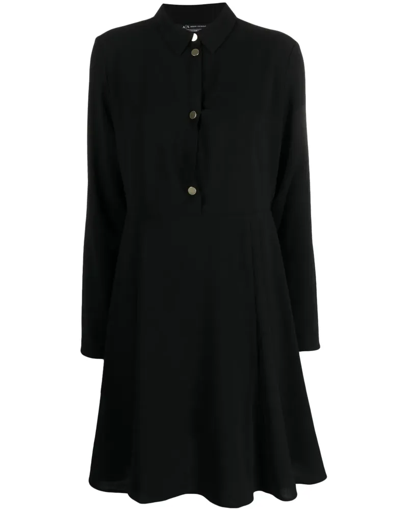 Armani Exchange Kleid mit Logo - Schwarz Schwarz