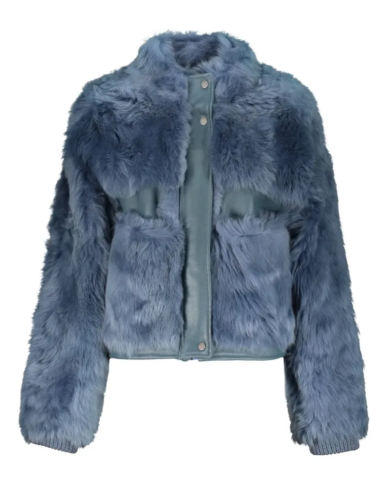 Lorena Antoniazzi Jacke aus Faux Shearling - Blau Blau