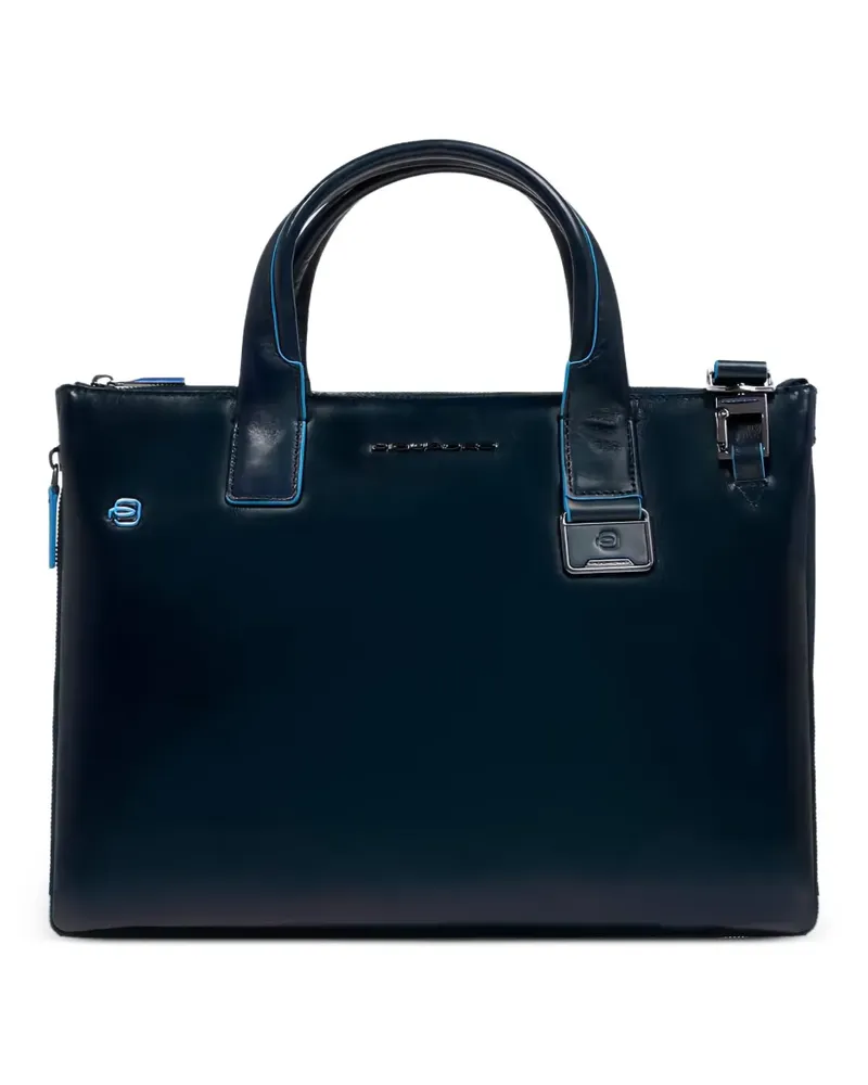Piquadro leather laptop bag - Blau Blau