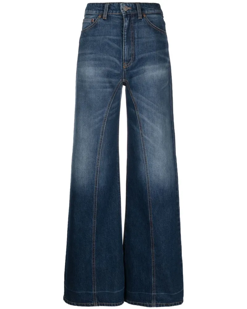 Victoria Beckham Jeans mit weitem Bein Blau