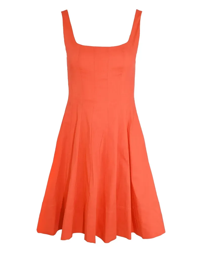 STAUD Wells Midikleid - Orange Orange