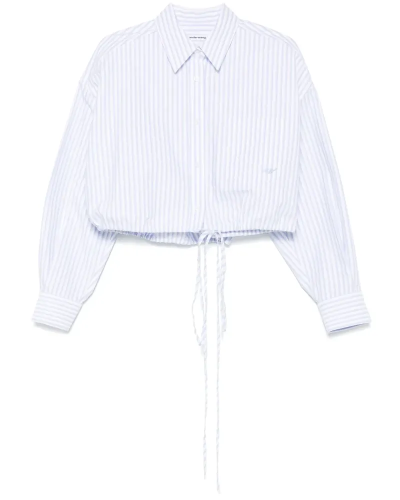 Alexander Wang Gestreiftes Cropped-Oberteil - Weiß Weiß