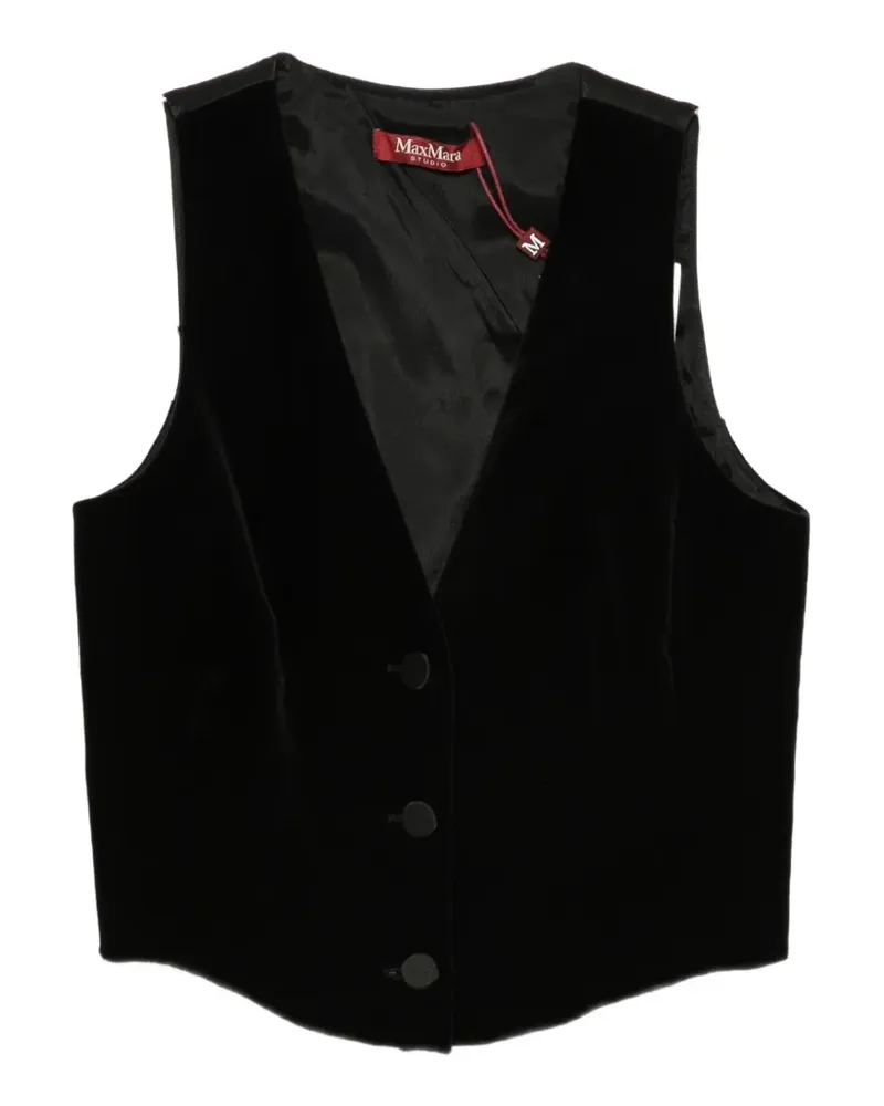 Max Mara velvet waistcoat - Schwarz Schwarz