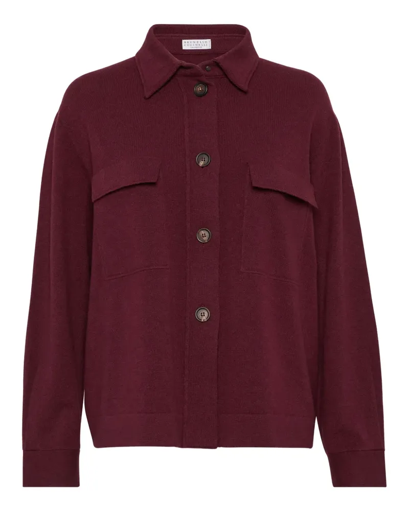 Brunello Cucinelli Geknöpfter Cardigan mit Klappentasche - Rot Rot