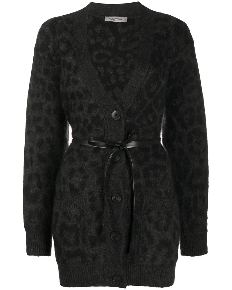 Valentino Garavani Cardigan mit Leopardenmuster - Grau Grau