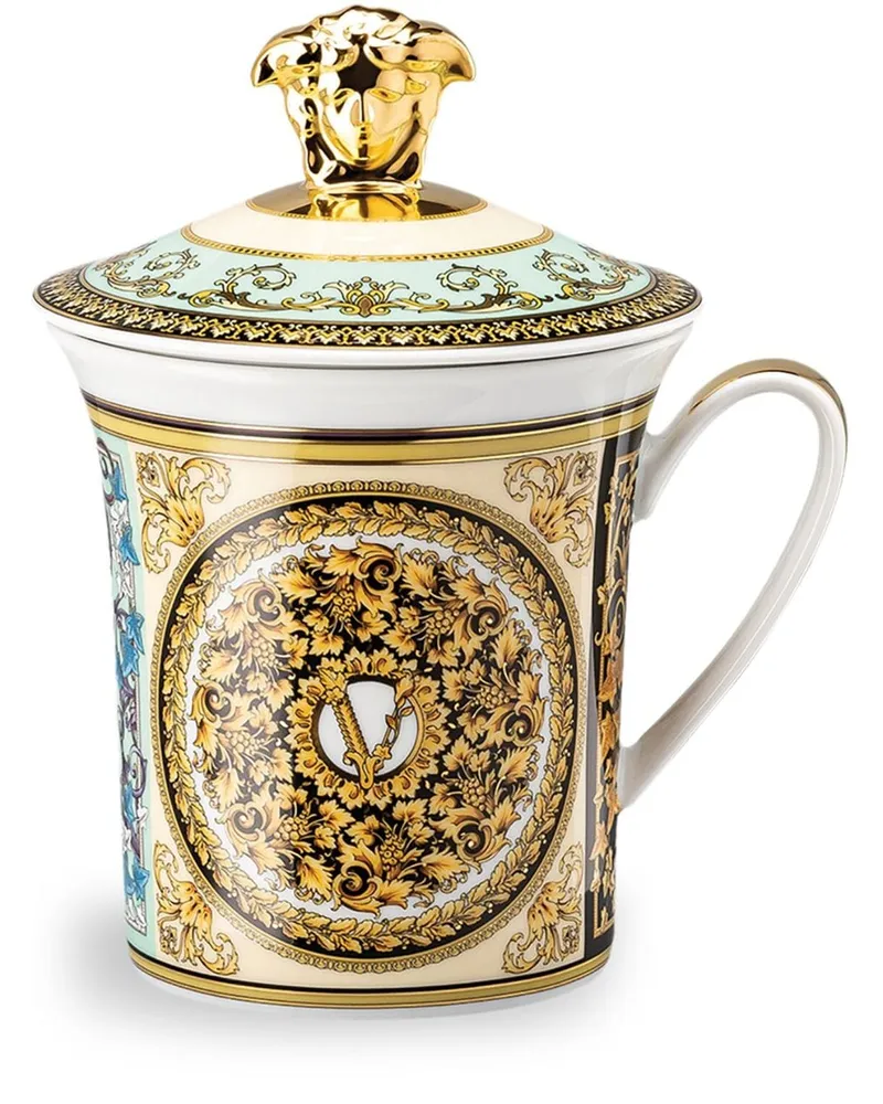 Versace x Rosenthal Barocco Mosaic Tasse mit Deckel 9,8cm - Mehrfarbig Mehrfarbig