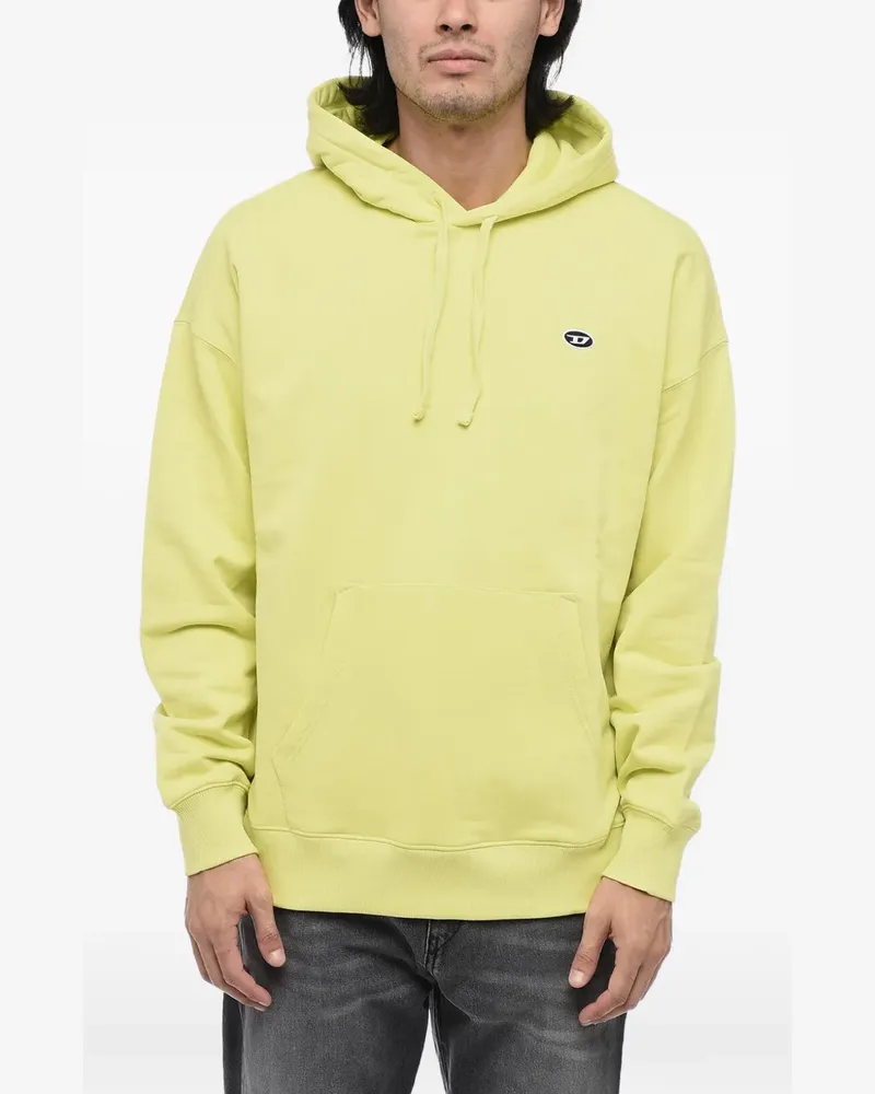 Diesel logo-patch pouch-pocket hoodie - Gelb Gelb
