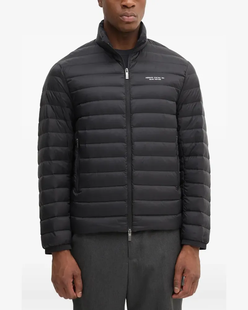 Armani Exchange zip-fastening padded jacket - Schwarz Schwarz