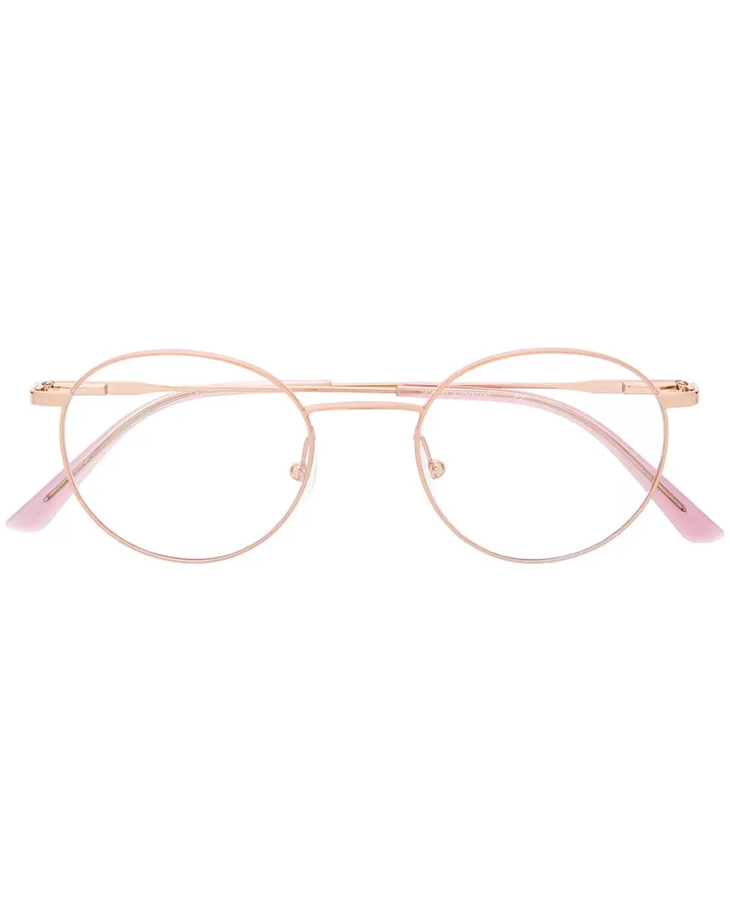 Calvin Klein Runde Brille - Gold Gold