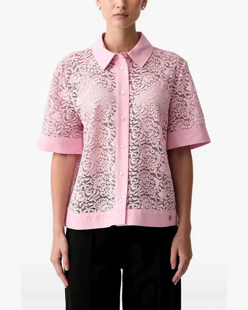 JOOP! Hemd mit Spitzen-Overlay - Rosa Rosa