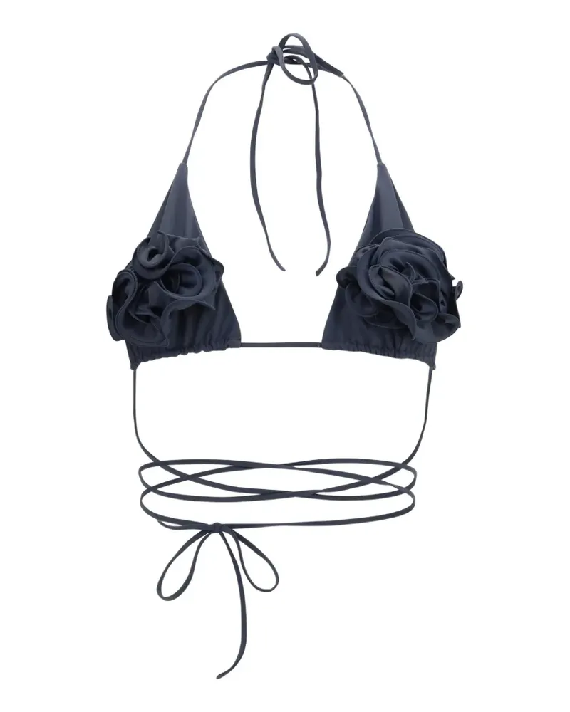 Magda Butrym Bikinioberteil mit Blumenmotiv - Blau Blau