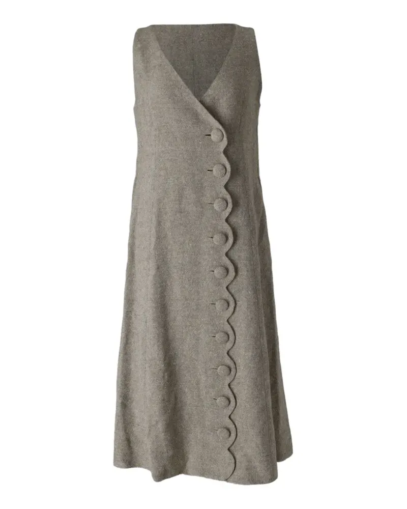 Lisa Marie Fernandez Summer Kleid mit V-Ausschnitt - Grau Grau