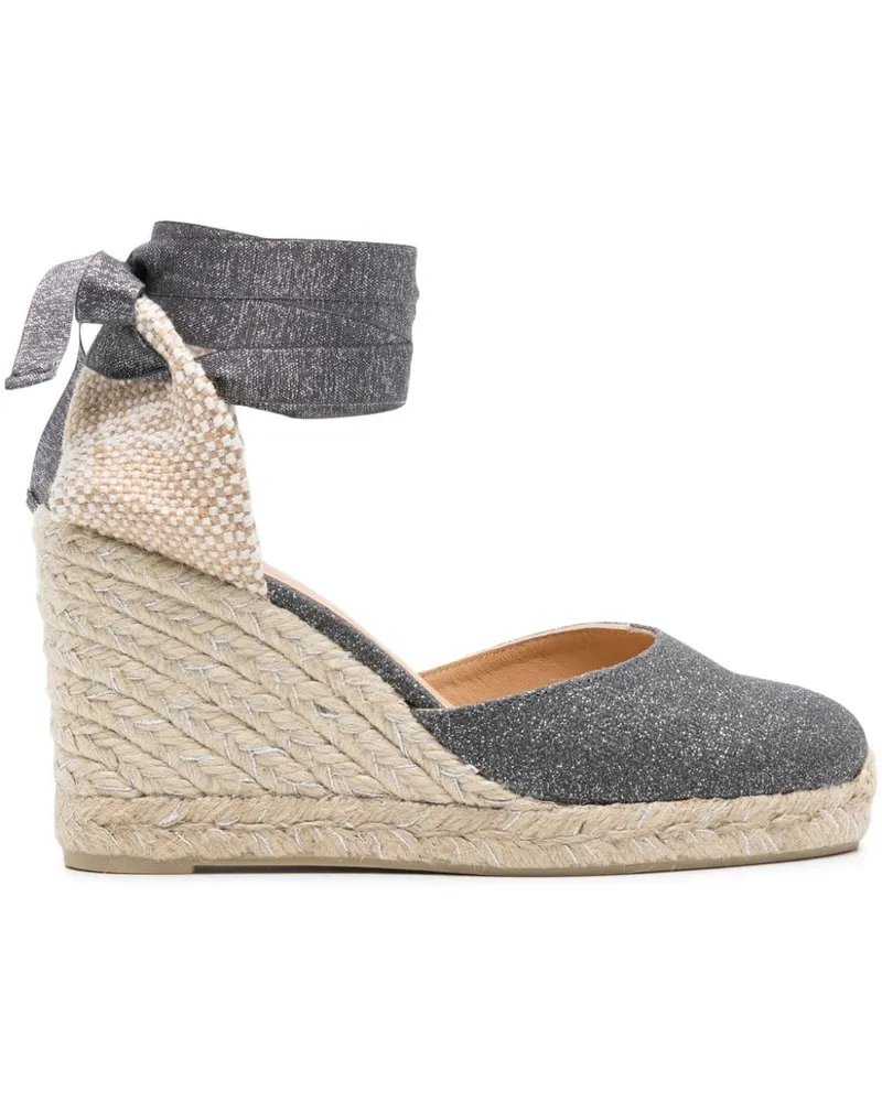 Castañer Carina Wedge-Espadrilles 90mm - Grau Grau