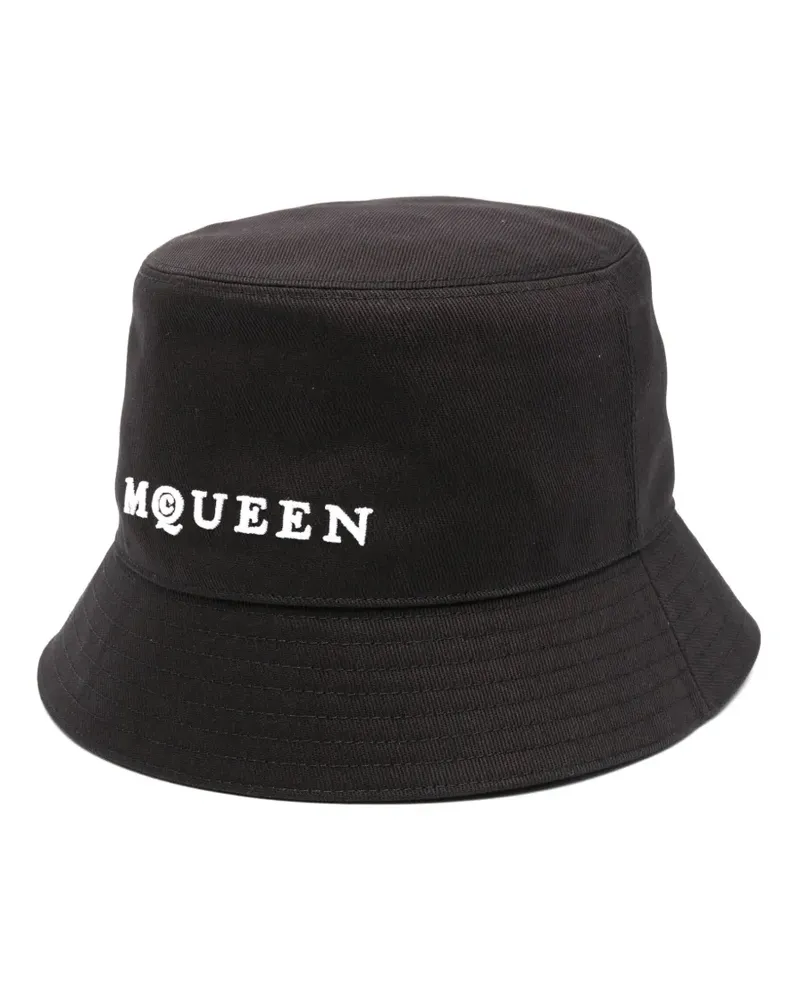 Alexander McQueen Fischerhut mit Logo-Stickerei - Schwarz Schwarz