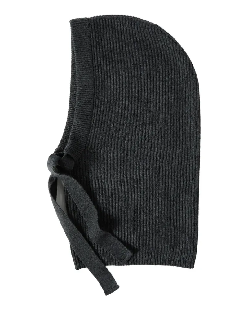 Brunello Cucinelli Balaklava aus Kaschmir mit englischer Rippung - Grau Grau