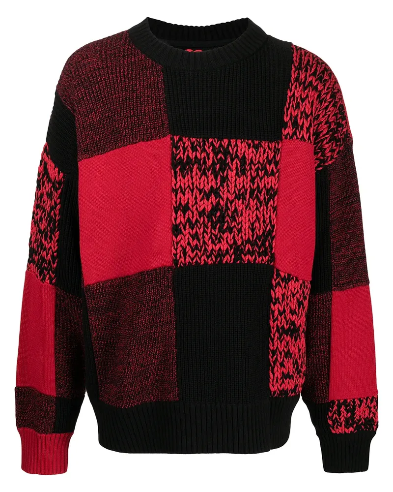 Sacai Karierter Pullover - Rot Rot