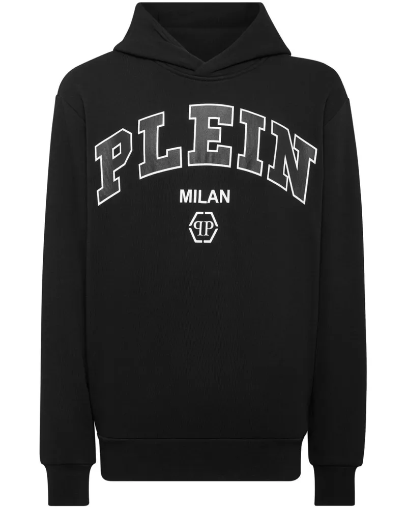 Philipp Plein Hoodie mit Logo-Print - Schwarz Schwarz