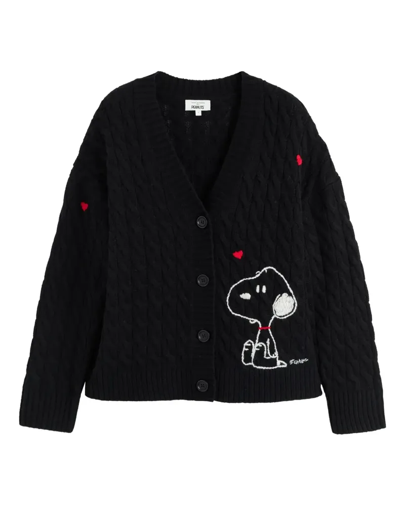 Chinti & Parker Cardigan mit Zopfmuster - Schwarz Schwarz