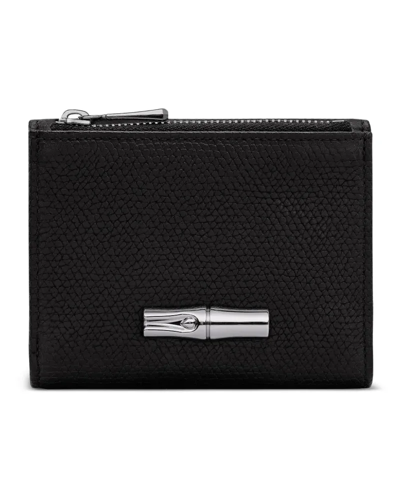Longchamp Strukturiertes Le Roseau Kartenetui - Schwarz Schwarz