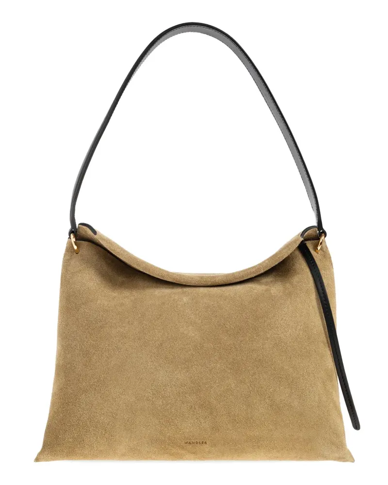 WANDLER small Penelope suede tote bag - Nude Nude
