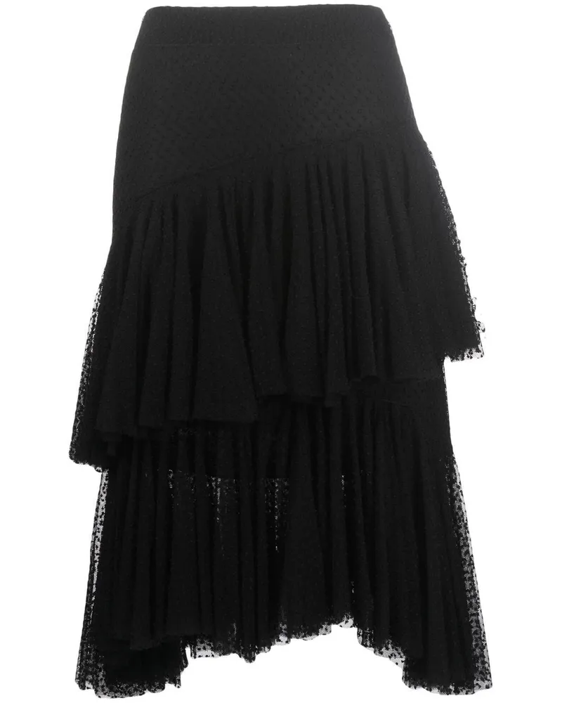 Philosophy Di Lorenzo Serafini Asymmetrischer Midirock - Schwarz Schwarz