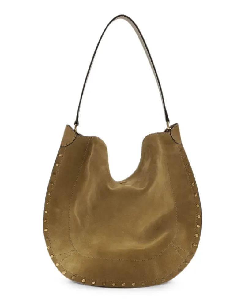 Isabel Marant Oskan Schultertasche aus Wildleder - Nude Nude
