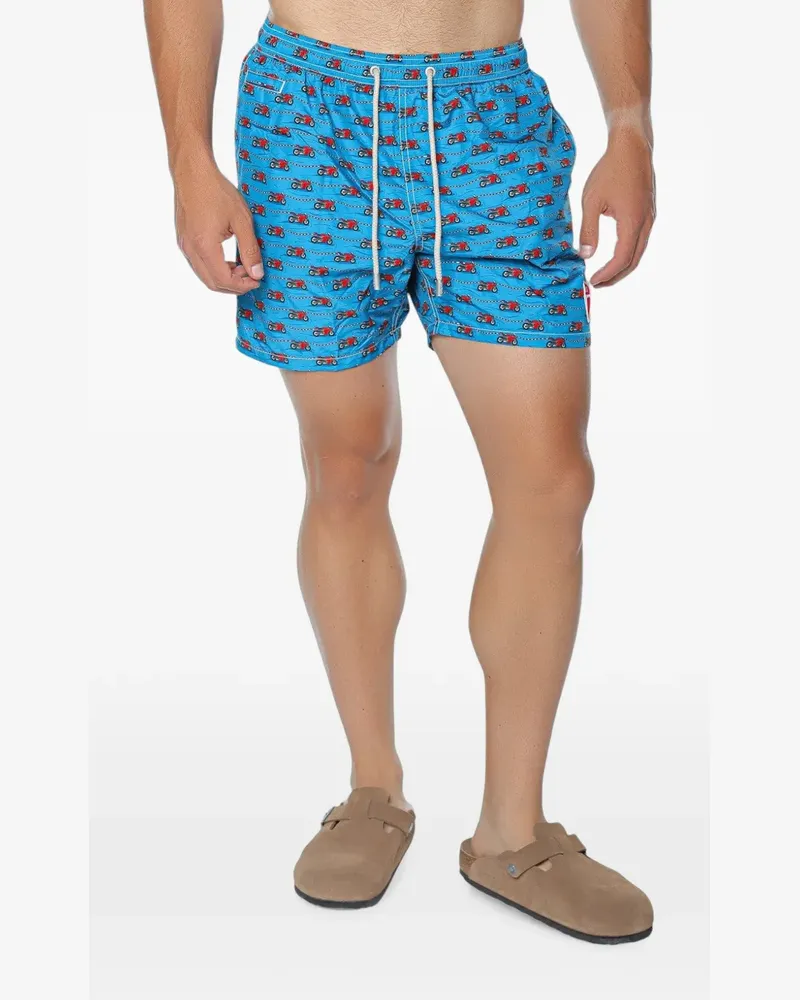MC2 Saint Barth Ducati Badeshorts mit Micro-Print - Blau Blau