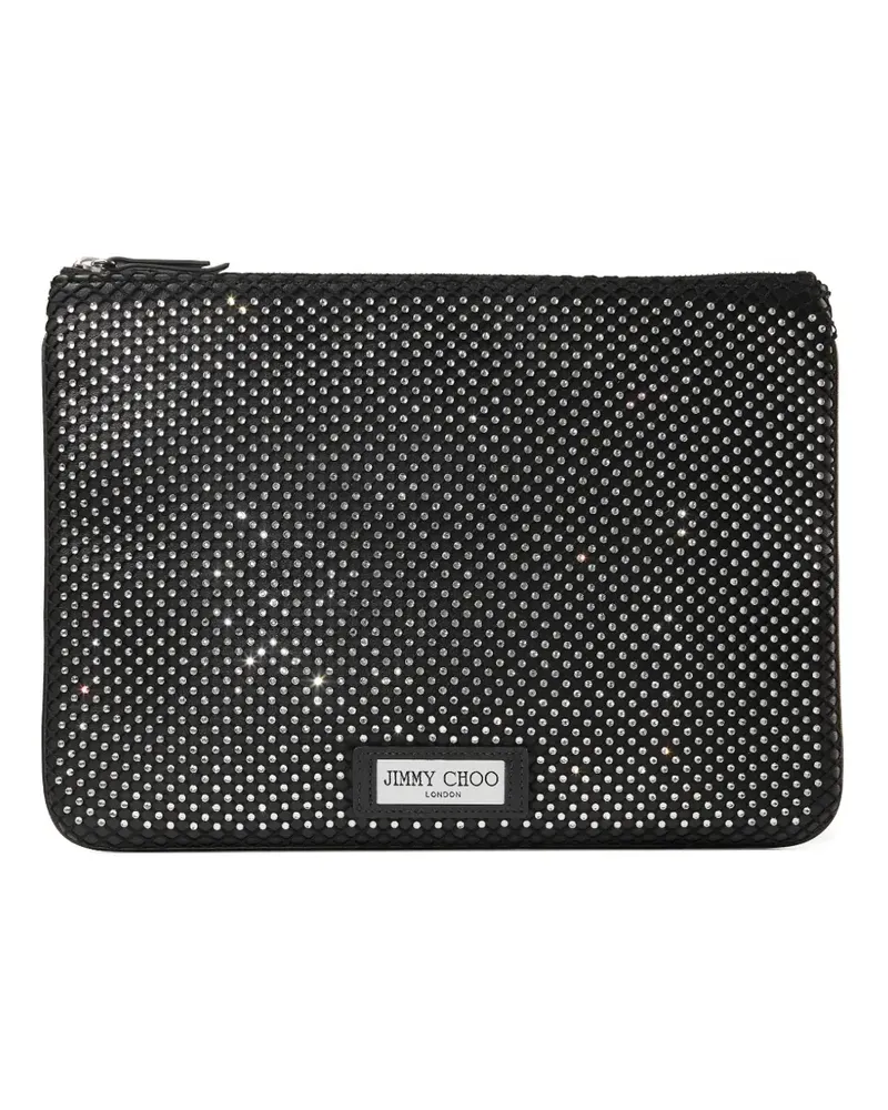 Jimmy Choo Diamond Clutch mit Kristallen - Schwarz Schwarz