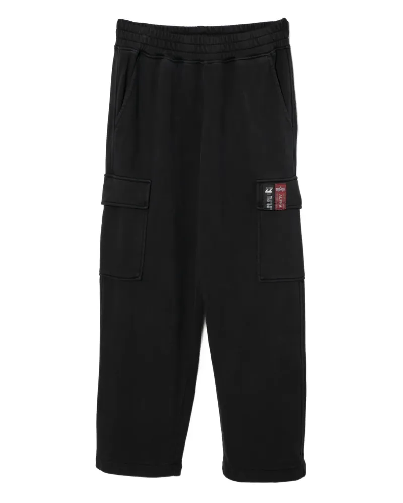 Izzue Hose mit Logo-Patch - Schwarz Schwarz