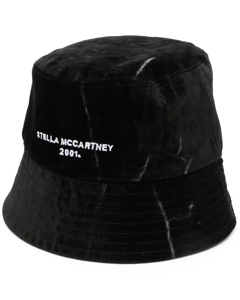 Stella McCartney Fischerhut mit Logo-Stickerei - Schwarz Schwarz