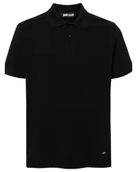 Just Cavalli Poloshirt aus Pikee Schwarz