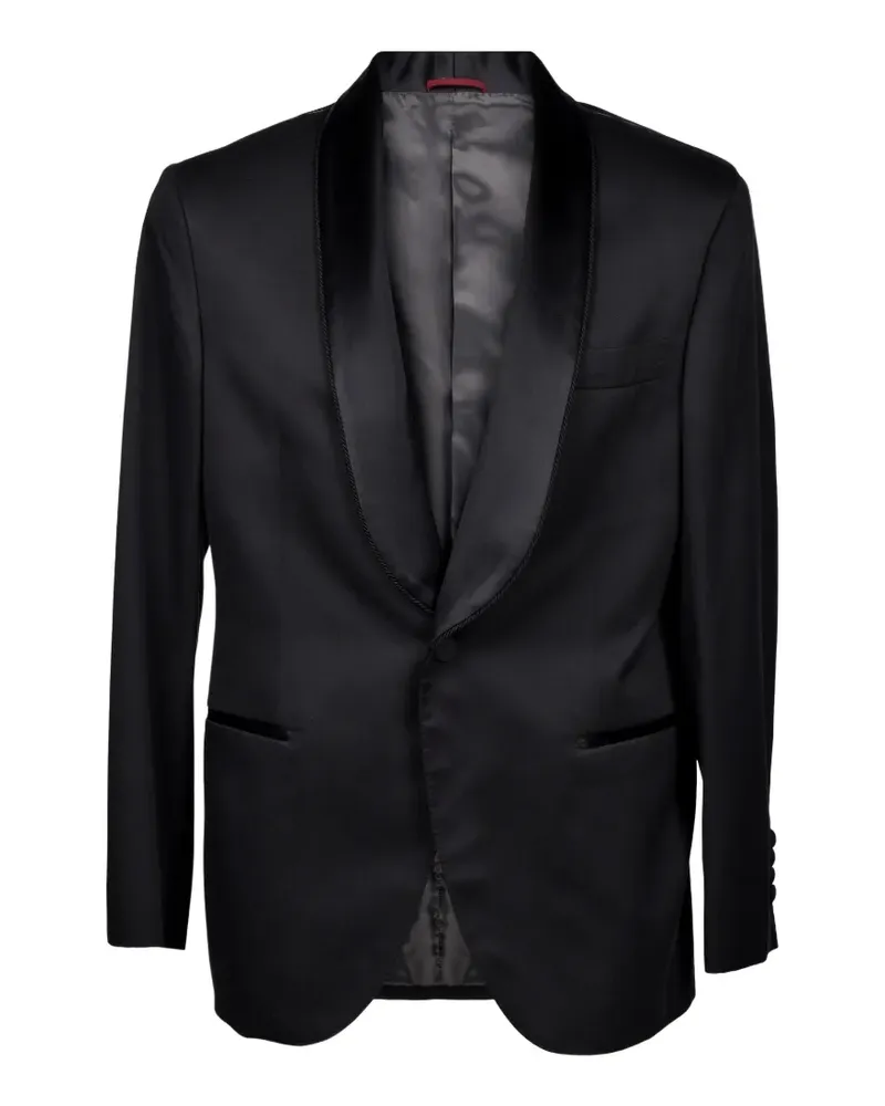 Brunello Cucinelli silk shawl-lapel tuxedo blazer - Schwarz Schwarz