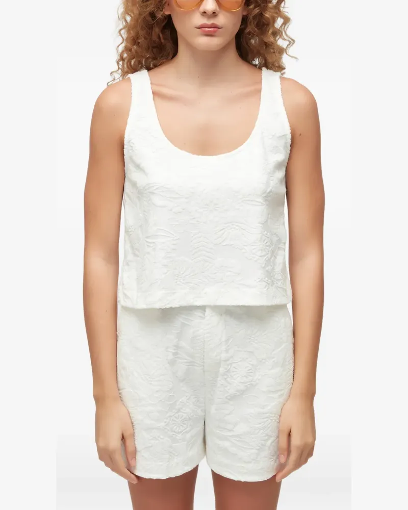 Osklen floral-jacquard top - Weiß Weiß