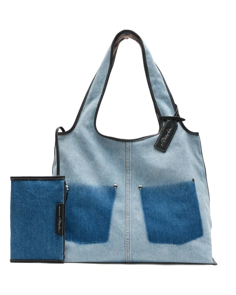 3.1 phillip lim panelled pocket tote bag - Blau Blau