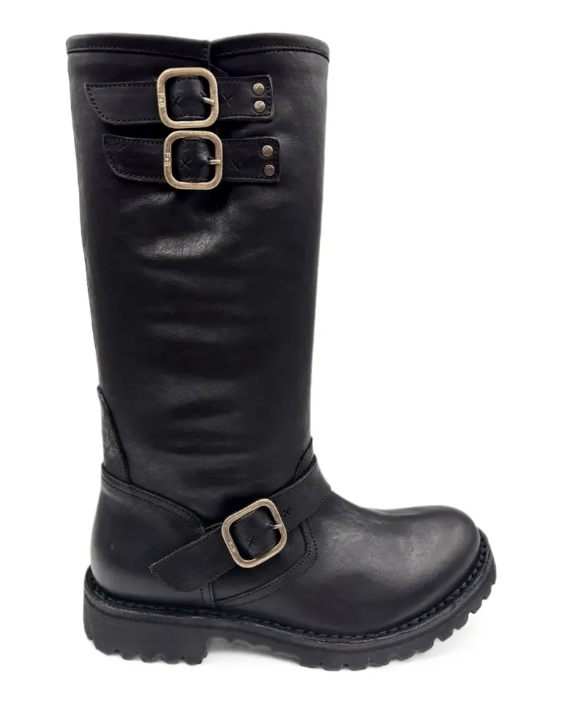 Fiorentini + Baker Stiefel mit Schnallendetail - Schwarz Schwarz