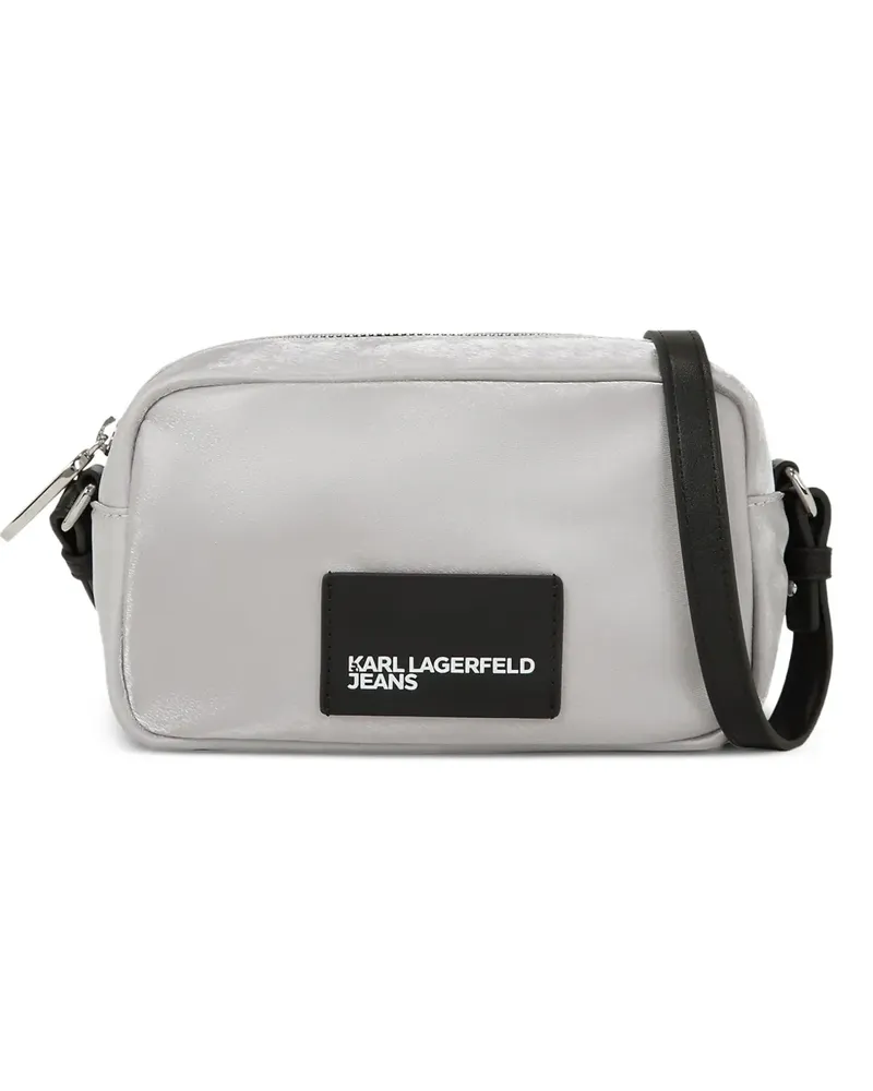 Karl Lagerfeld Umhängetasche mit Logo-Patch - Grau Grau