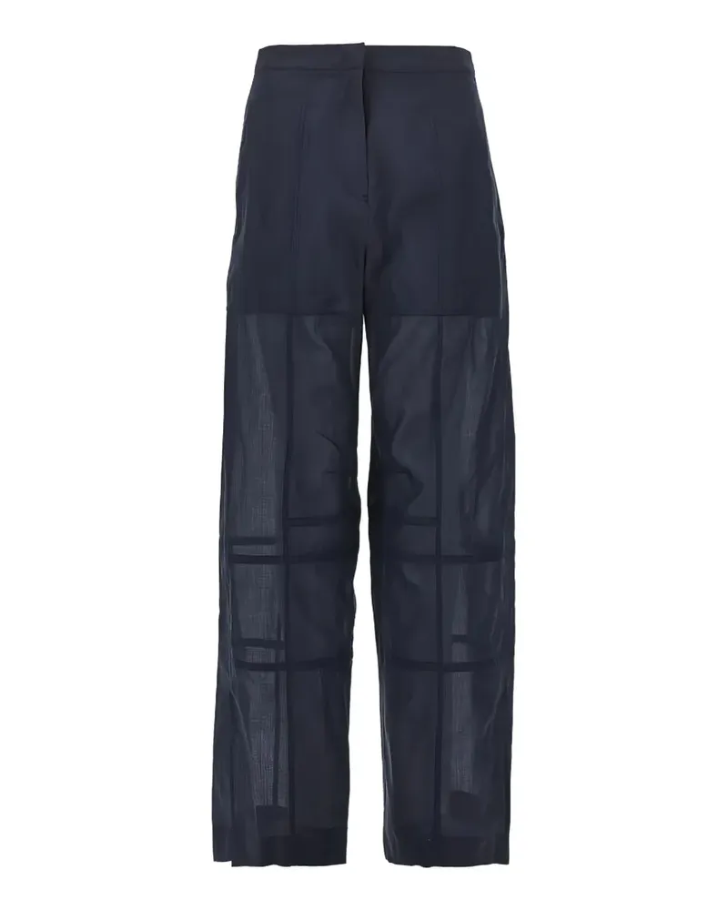 Jil Sander cotton organdy trousers - Blau Blau