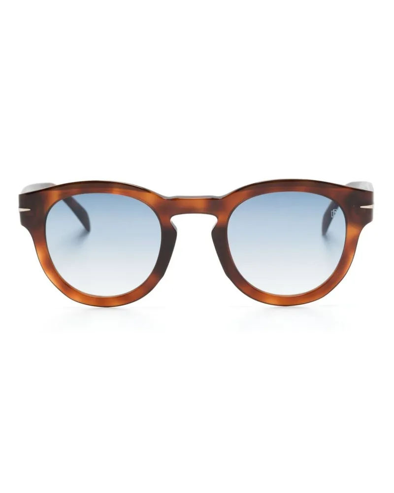 EYEWEAR by DAVID BECKHAM Runde Sonnenbrille in Schildpattoptik Braun