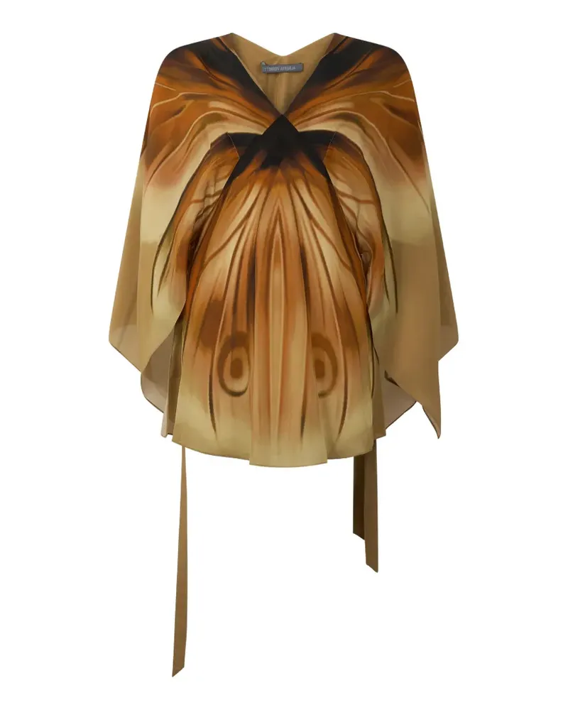 Alberta Ferretti Cape aus Seide - Nude Nude