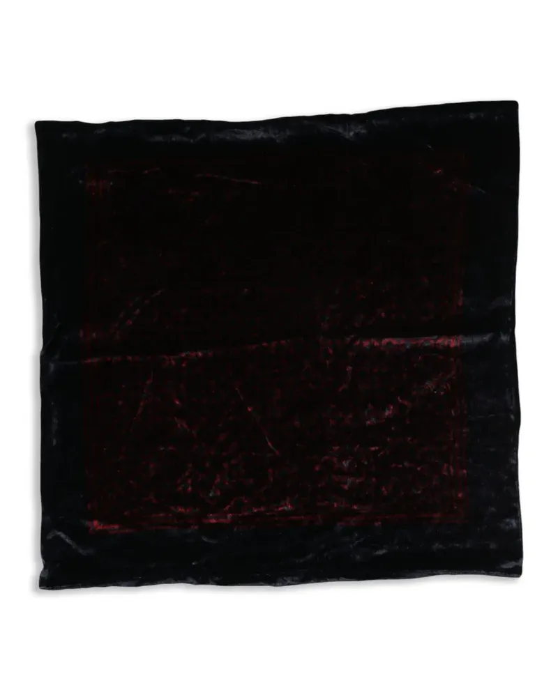 Dolce & Gabbana Gemusterter Schal aus Samt - Schwarz Schwarz