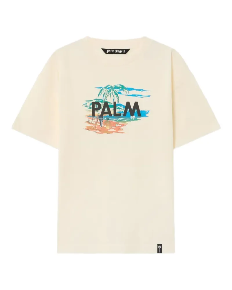 Palm Angels Palm Island graphic-print T-shirt - Weiß Weiß