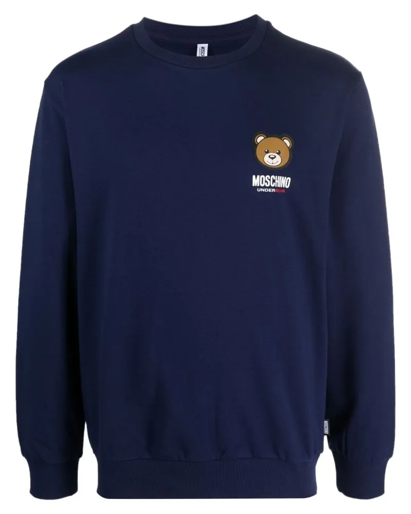 Moschino Sweatshirt mit Logo-Print Blau