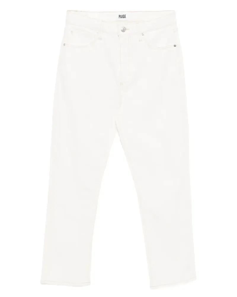 Paige Billy Cropped-Jeans mit geradem Bein - Weiß Weiß