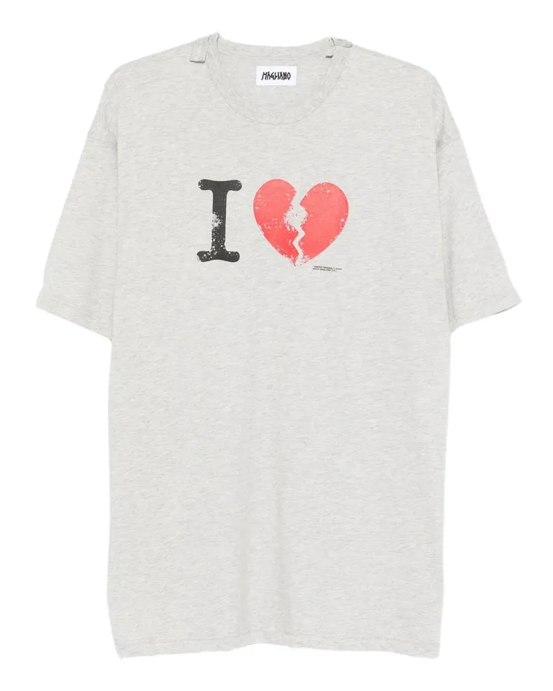 Magliano T-Shirt mit gebrochenem Herz - Grau Grau