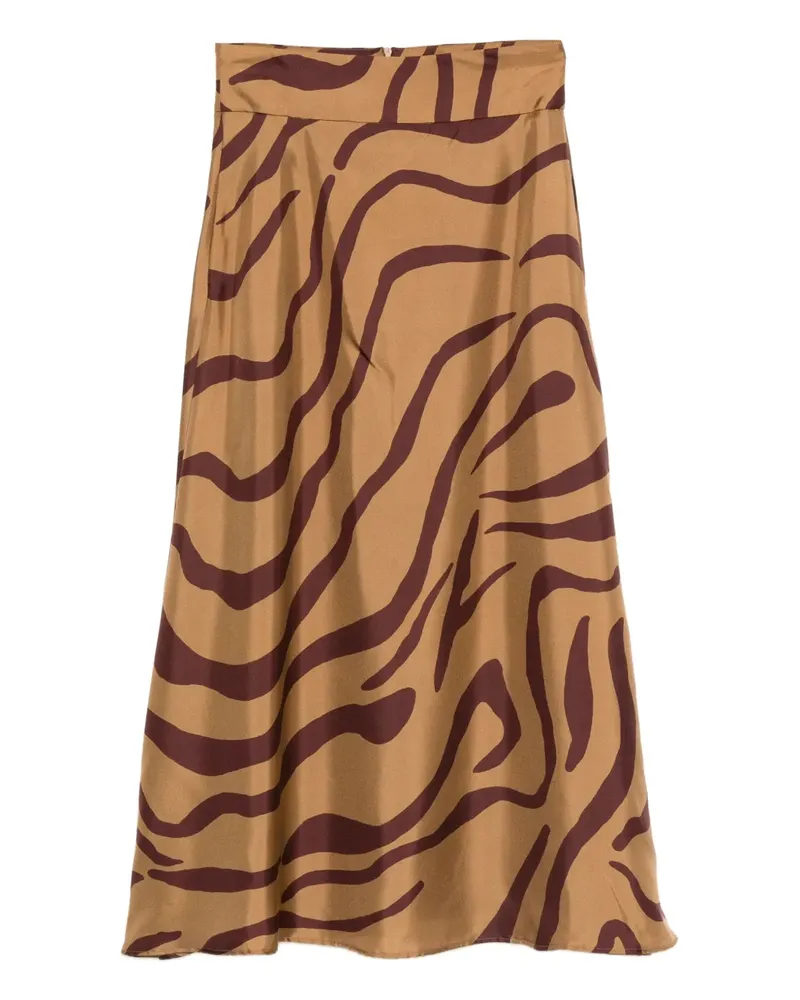 Raquel Diniz Midirock mit Wellen-Print - Nude Nude