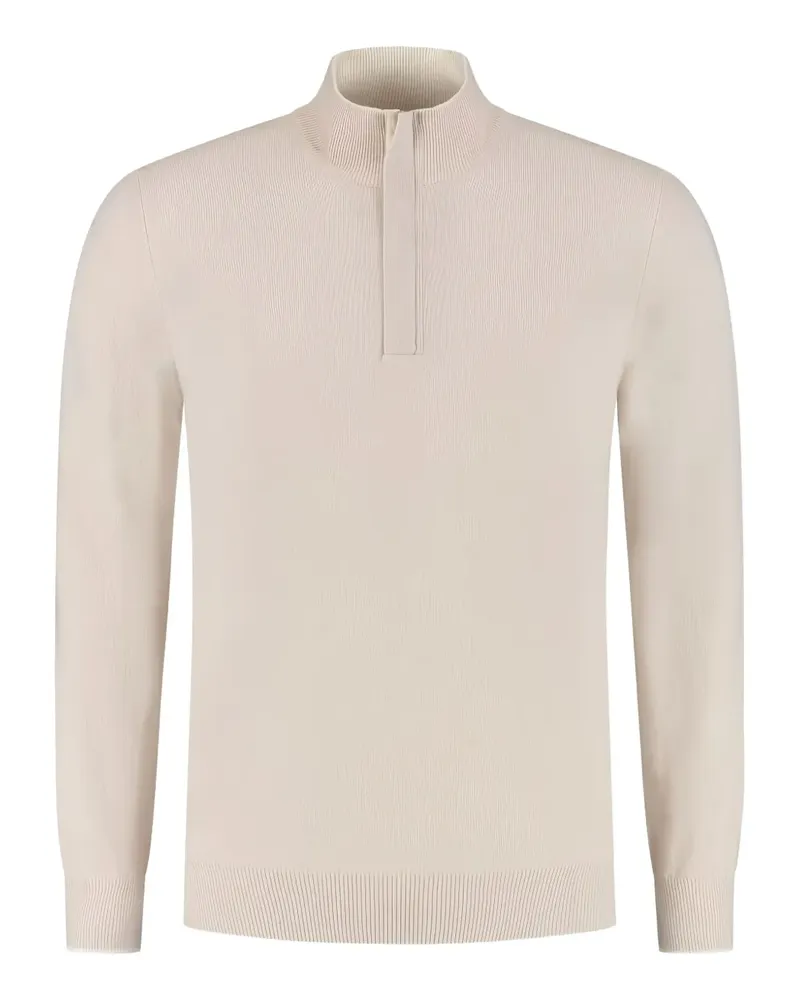Gran Sasso high-neck half-zip sweater - Nude Nude
