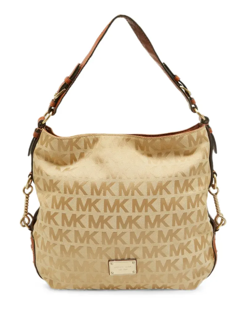 Michael Kors monogram-pattern shoulder bag - Nude Nude