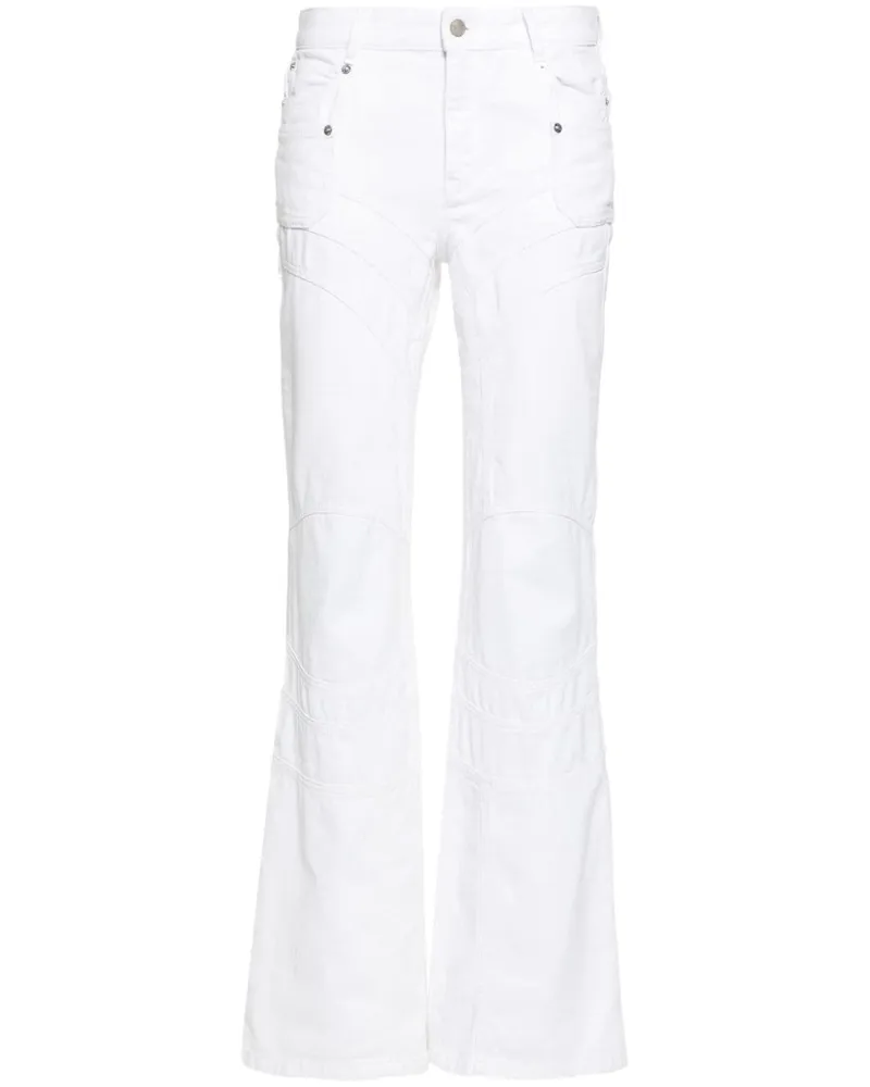 Zadig & Voltaire Halbhohe Elvira Schlagjeans - Weiß Weiß